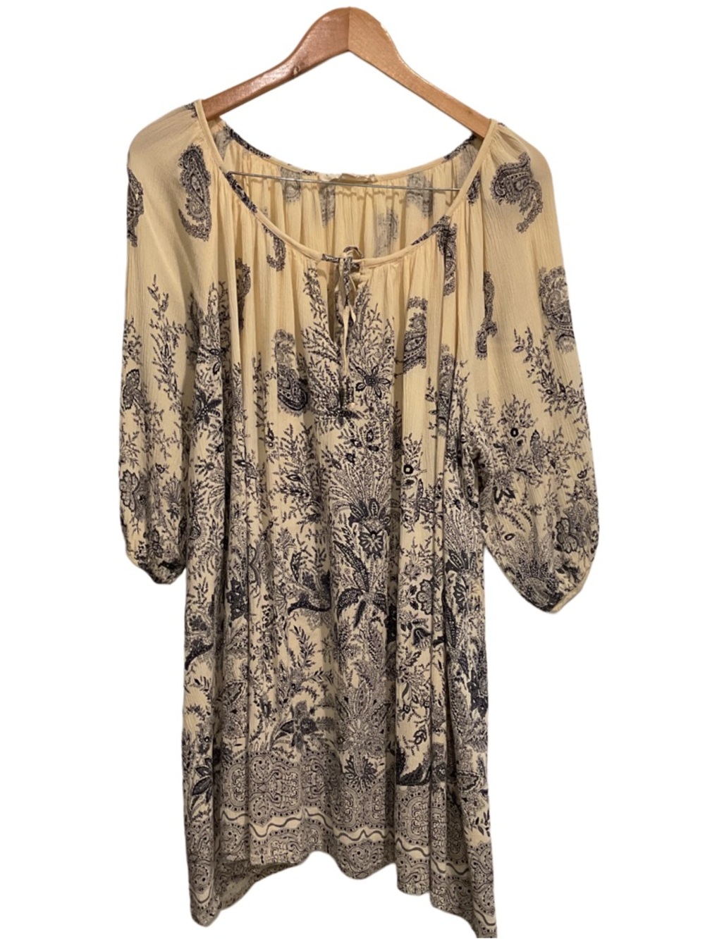 Lovestitch Flowy Tunic Mini Dress Long Sleeve Paisley Print